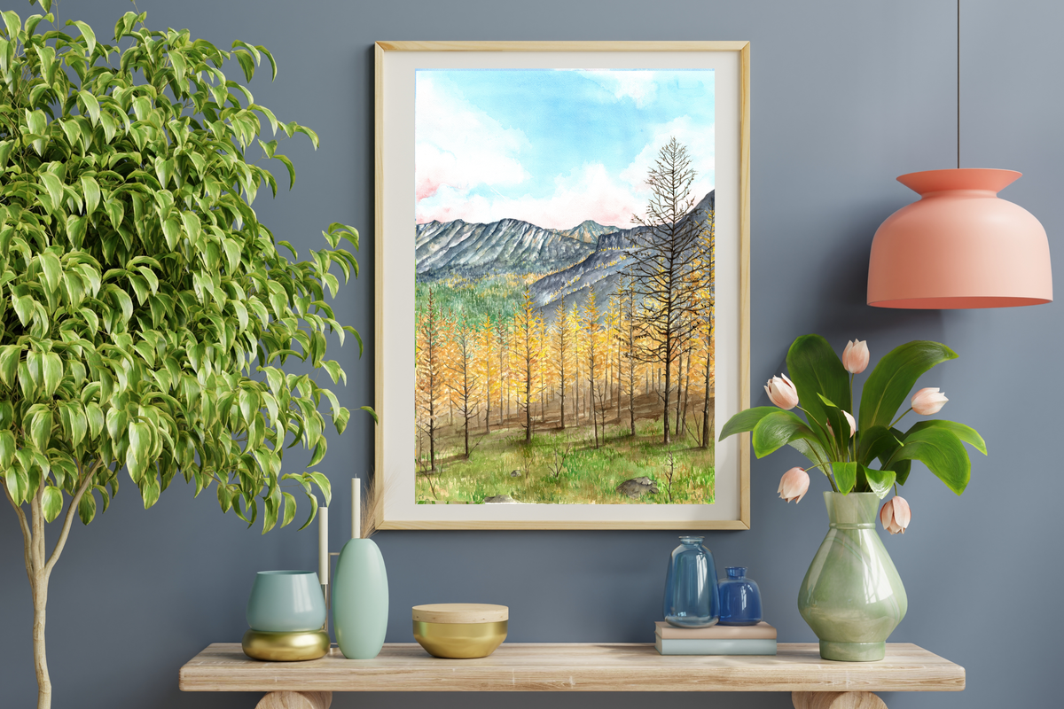 Larch Grove | Archival Watercolor Art Print - Emma H. Baldwin