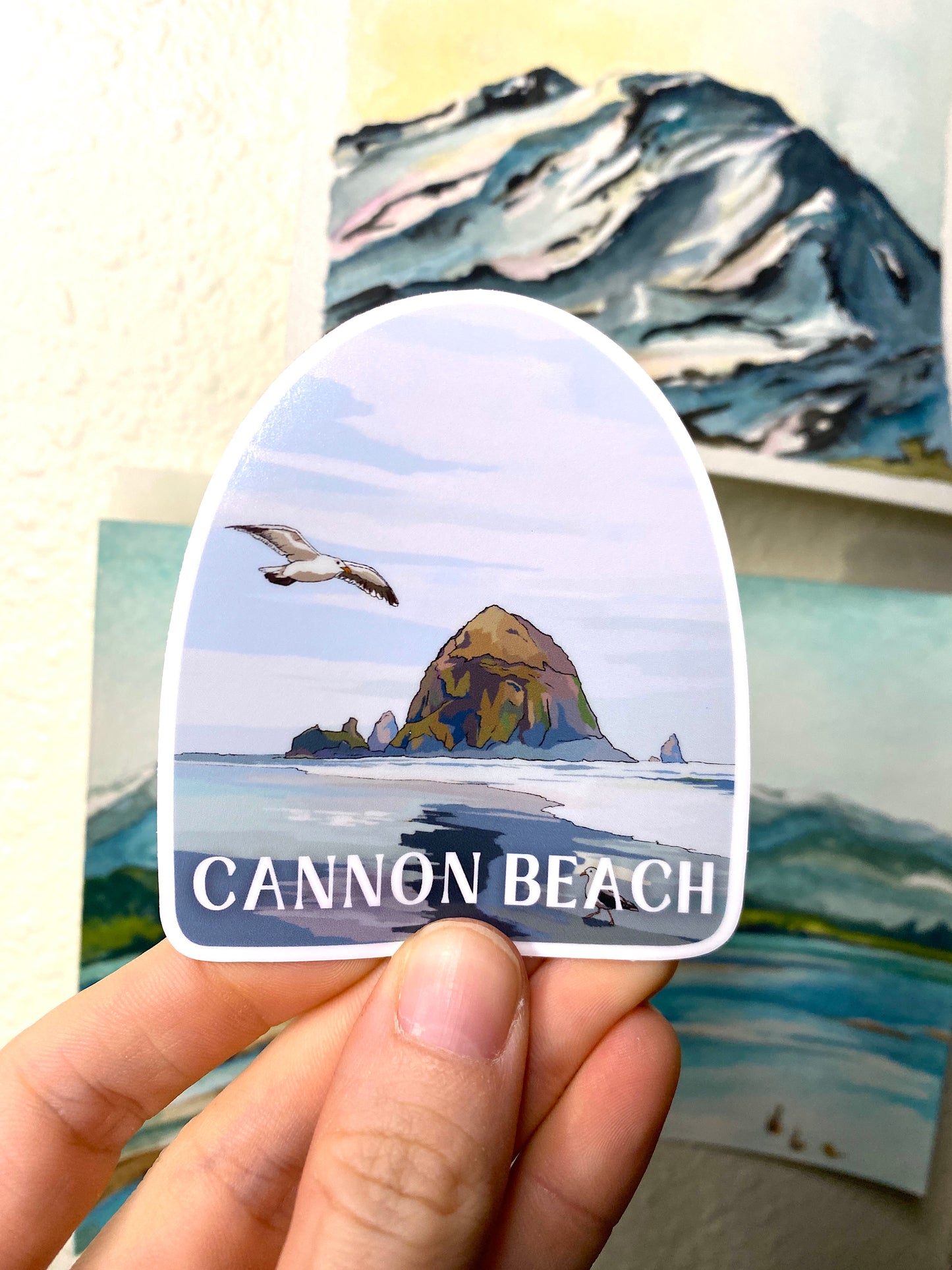 Cannon Beach, Oregon Sticker - Waterproof Outdoor Use, UV resistant Decal