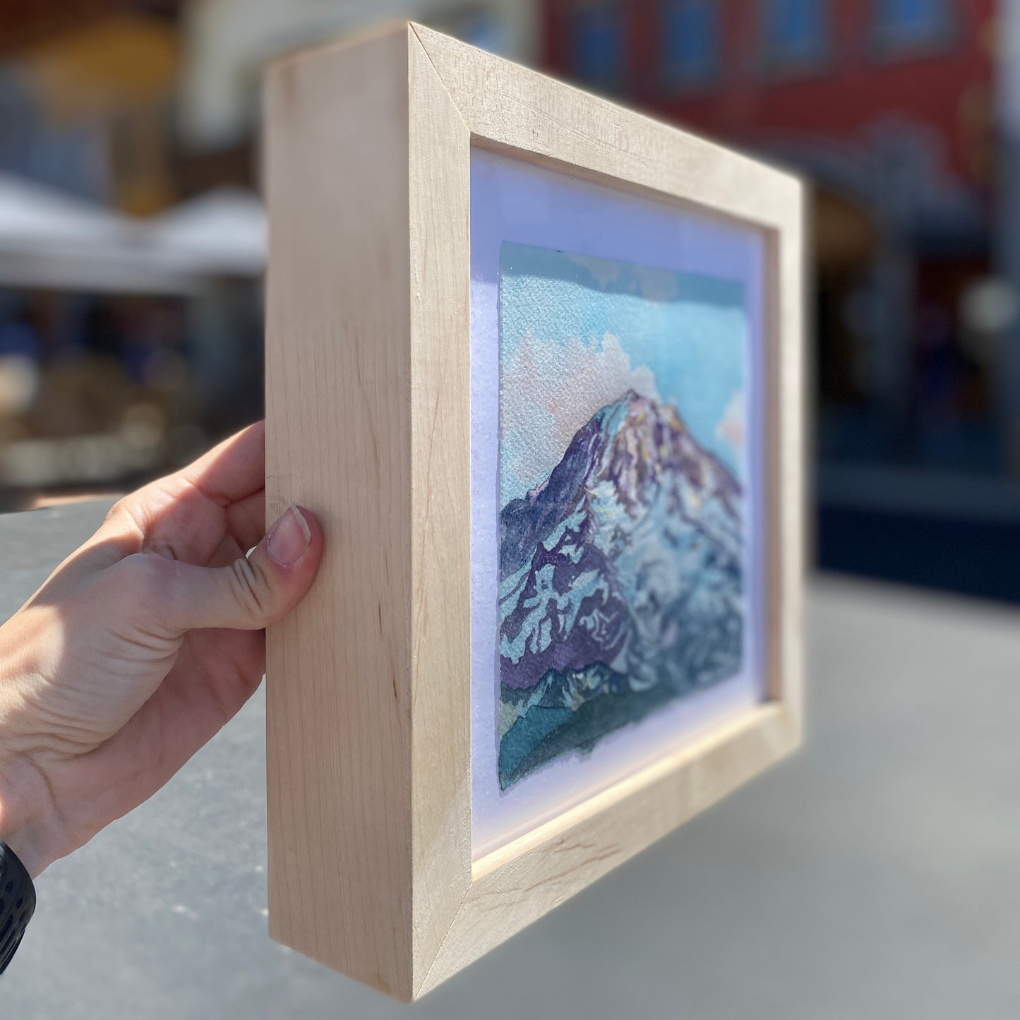 Mt. Rainier Alpenglow | Original Watercolor Painting - Emma H. Baldwin