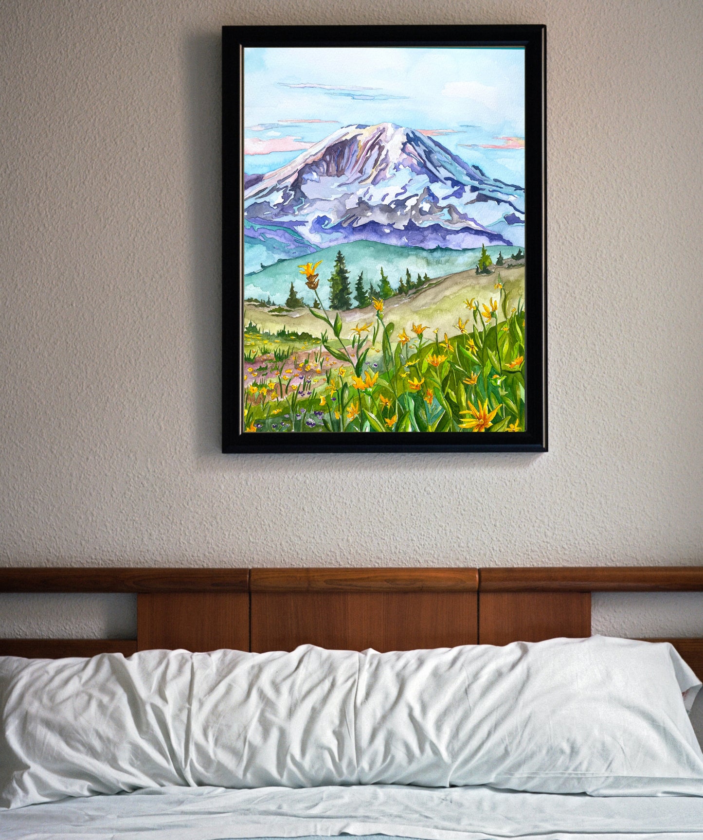Mt. Rainier Meadows | Archival Watercolor Art Print - Emma H. Baldwin