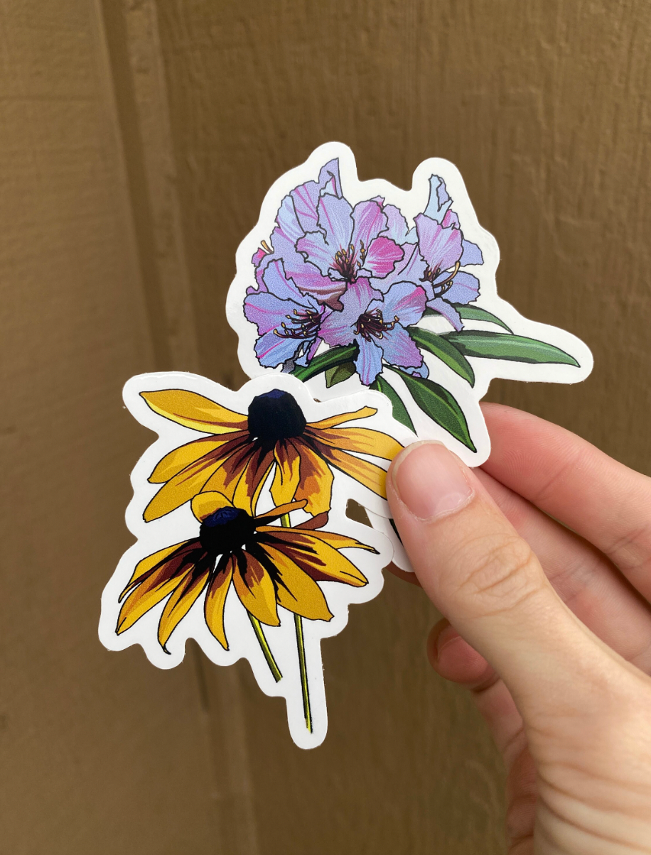 Coast Rhododendron 2x3 Sticker – Washington State Flower