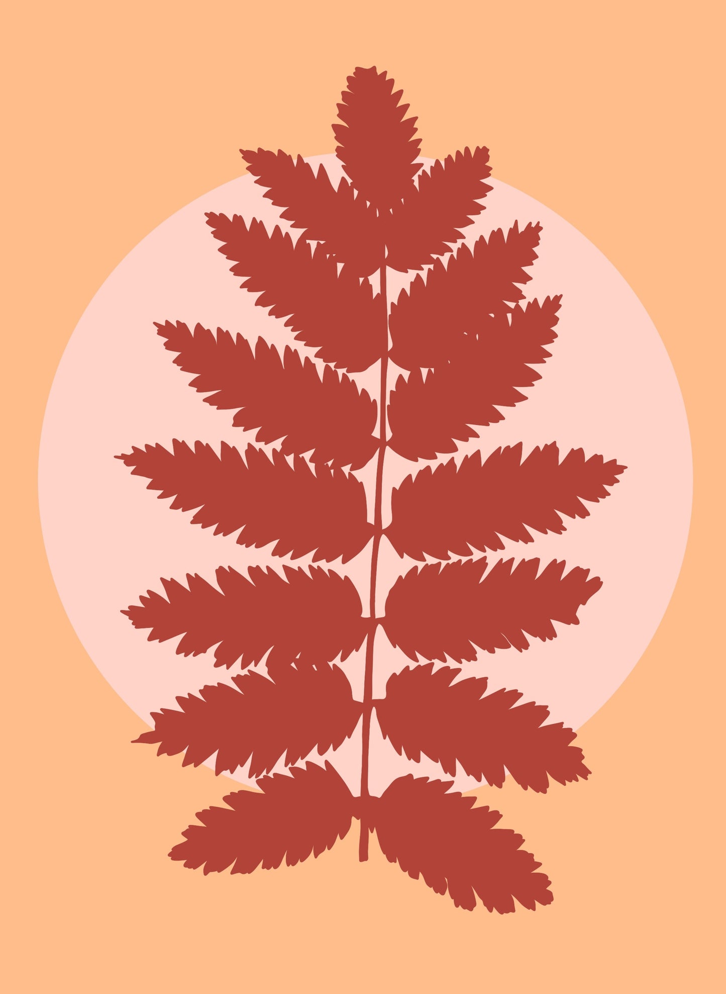 Pink and Yellow Graphic Leaf Print | Graphic Floral Print