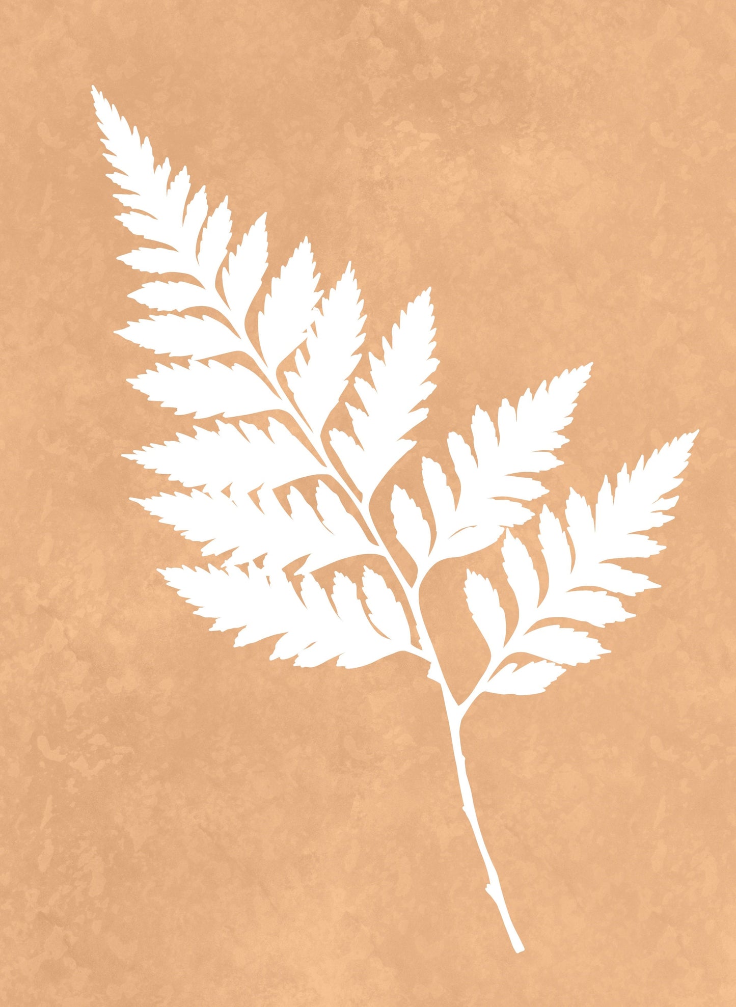 Tan Leaf Graphic Print | Minimalist Floral Print