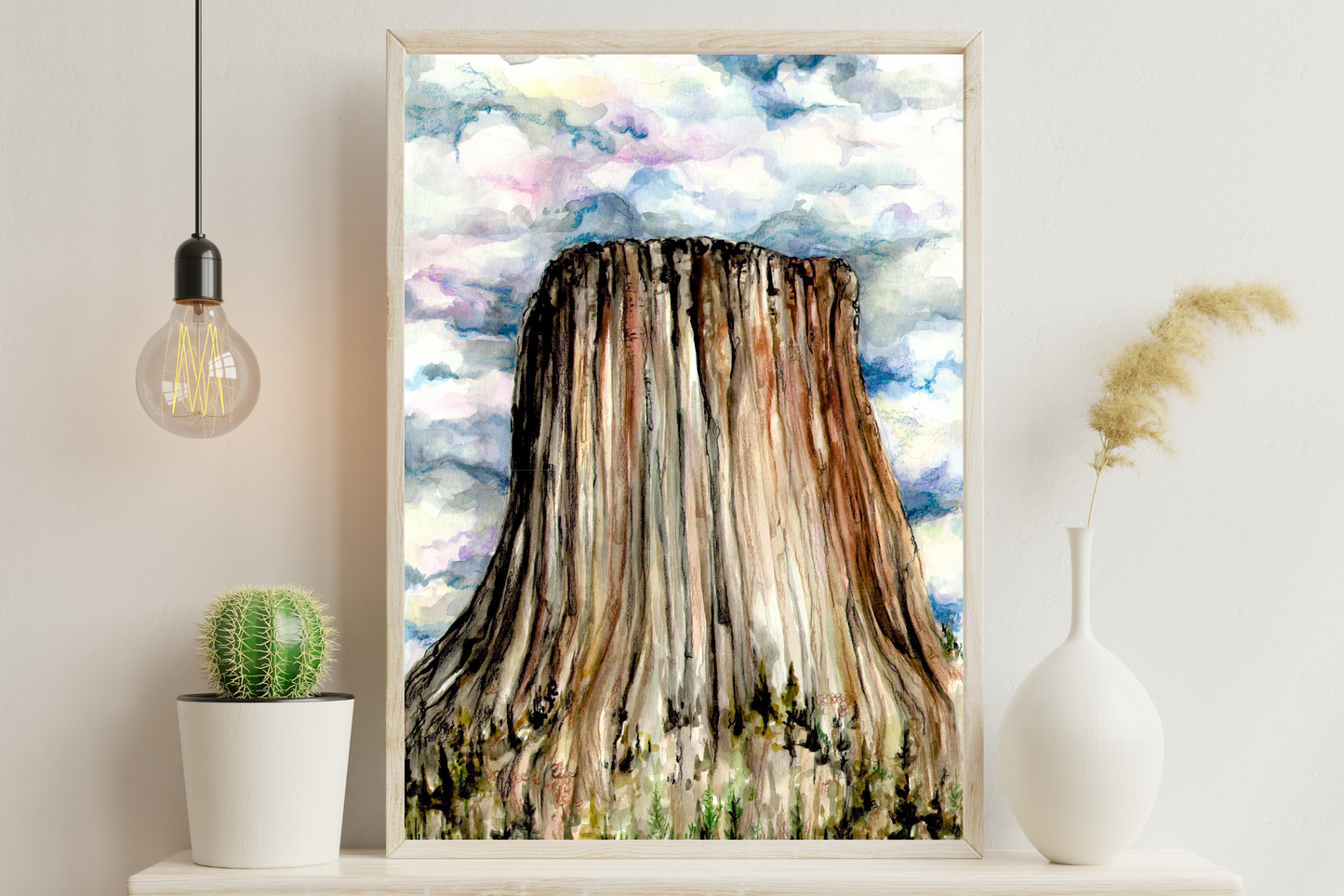 Devil's Tower National Monument | Watercolor Print