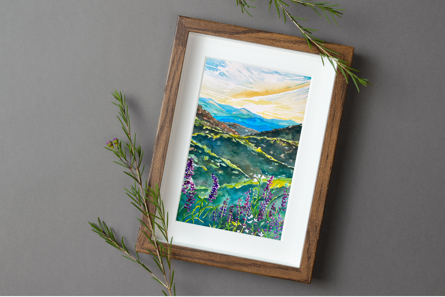 Blue Ridge Mountains | Archival Watercolor Art Print - Emma H. Baldwin