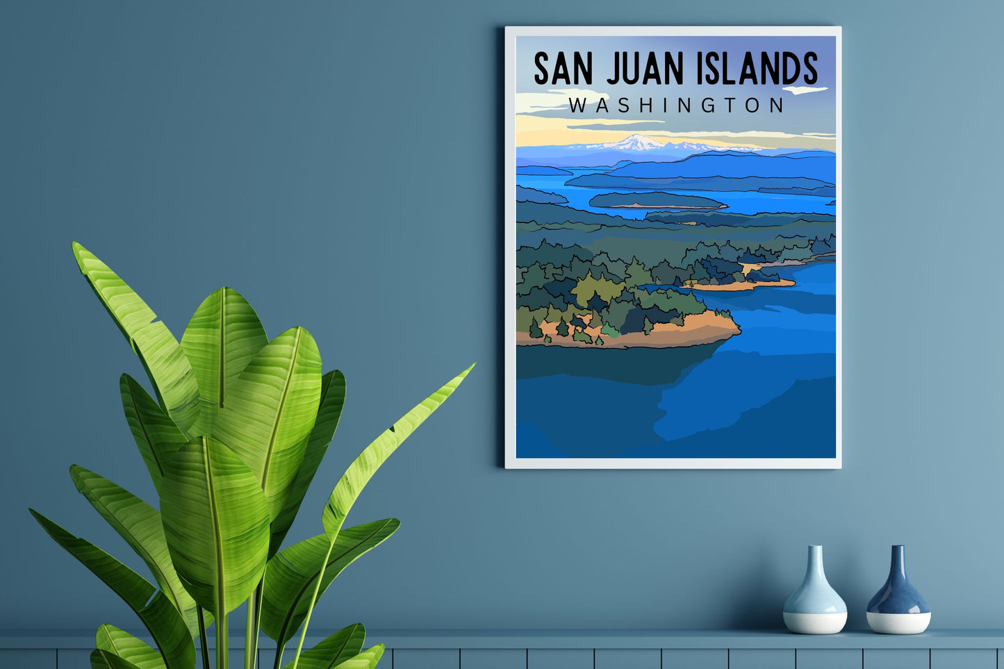 San Juan Islands, Washington | Travel Poster Art Print - Wild Life Design Co.