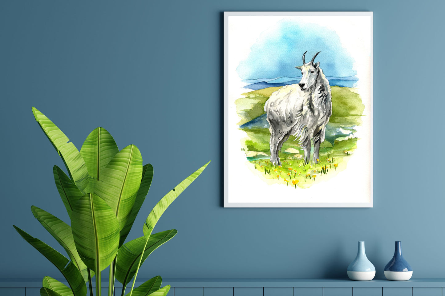 Mountain Goat | Archival Watercolor Art Print - Emma H. Baldwin