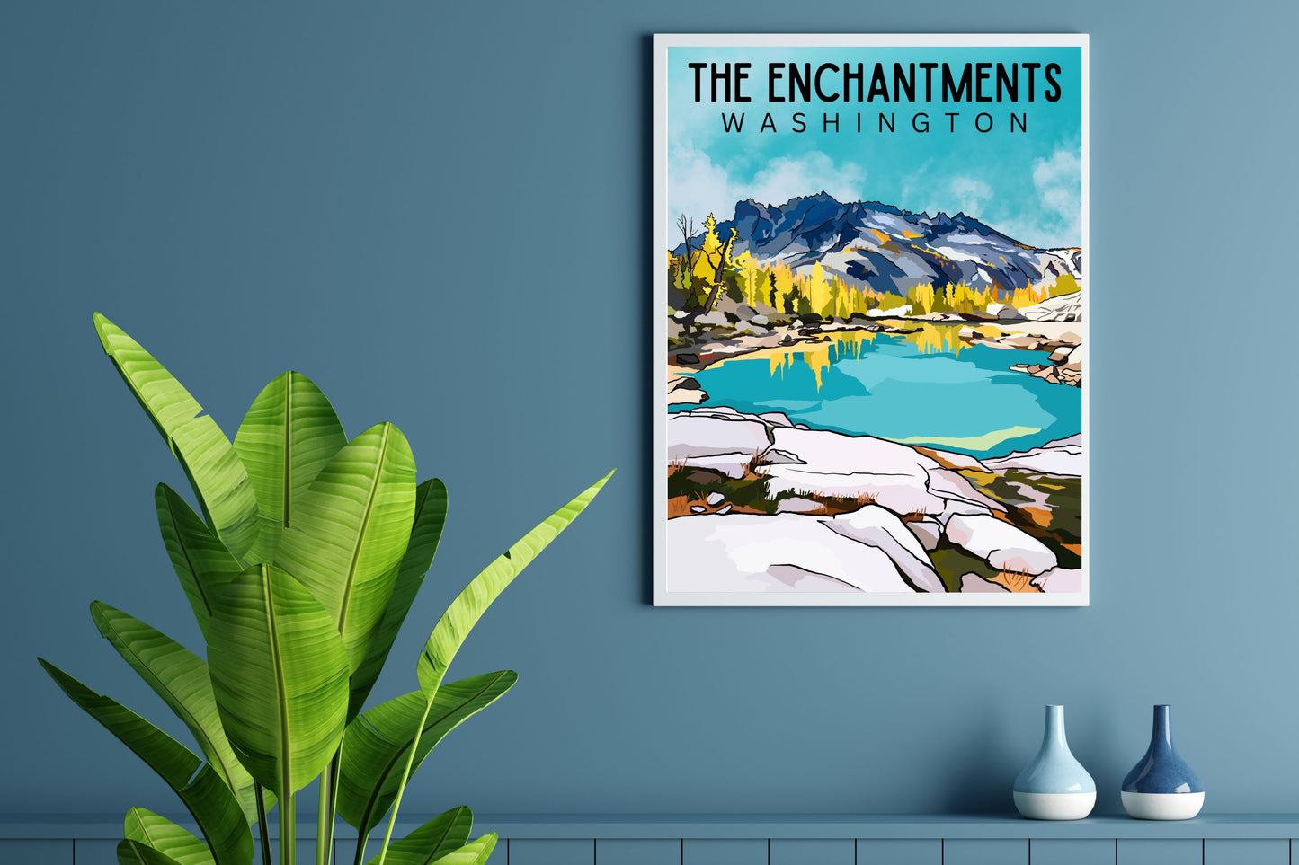 The Enchantments, Washington | Travel Poster Art Print - Wild Life Design Co.