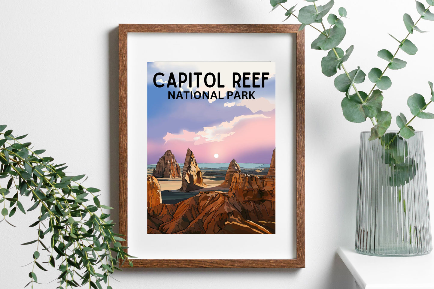 Capitol Reef National Park, Utah | Travel Poster Art Print - Wild Life Design Co.