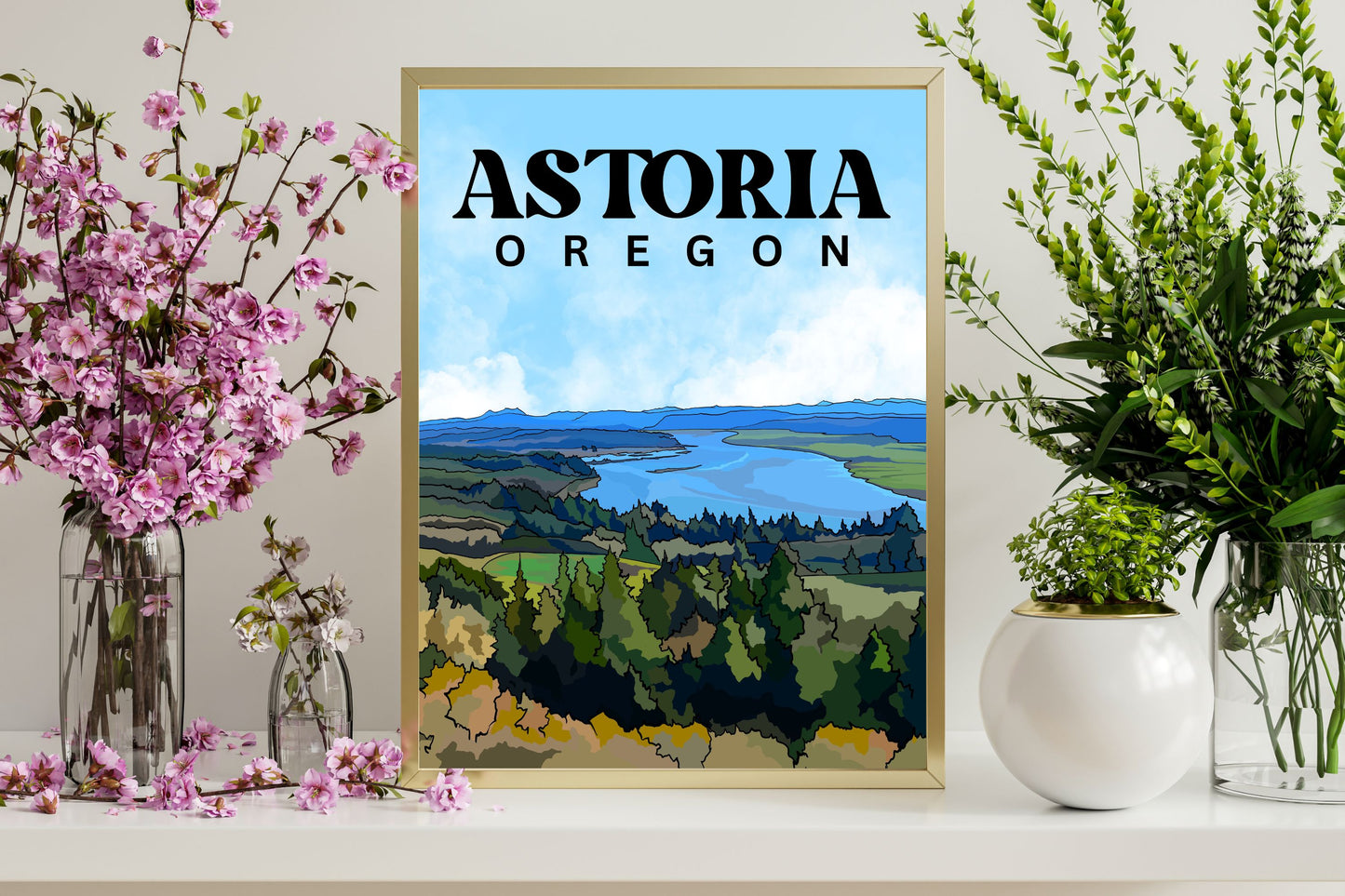 Astoria, Oregon | Travel Poster Art Print - Wild Life Design Co.