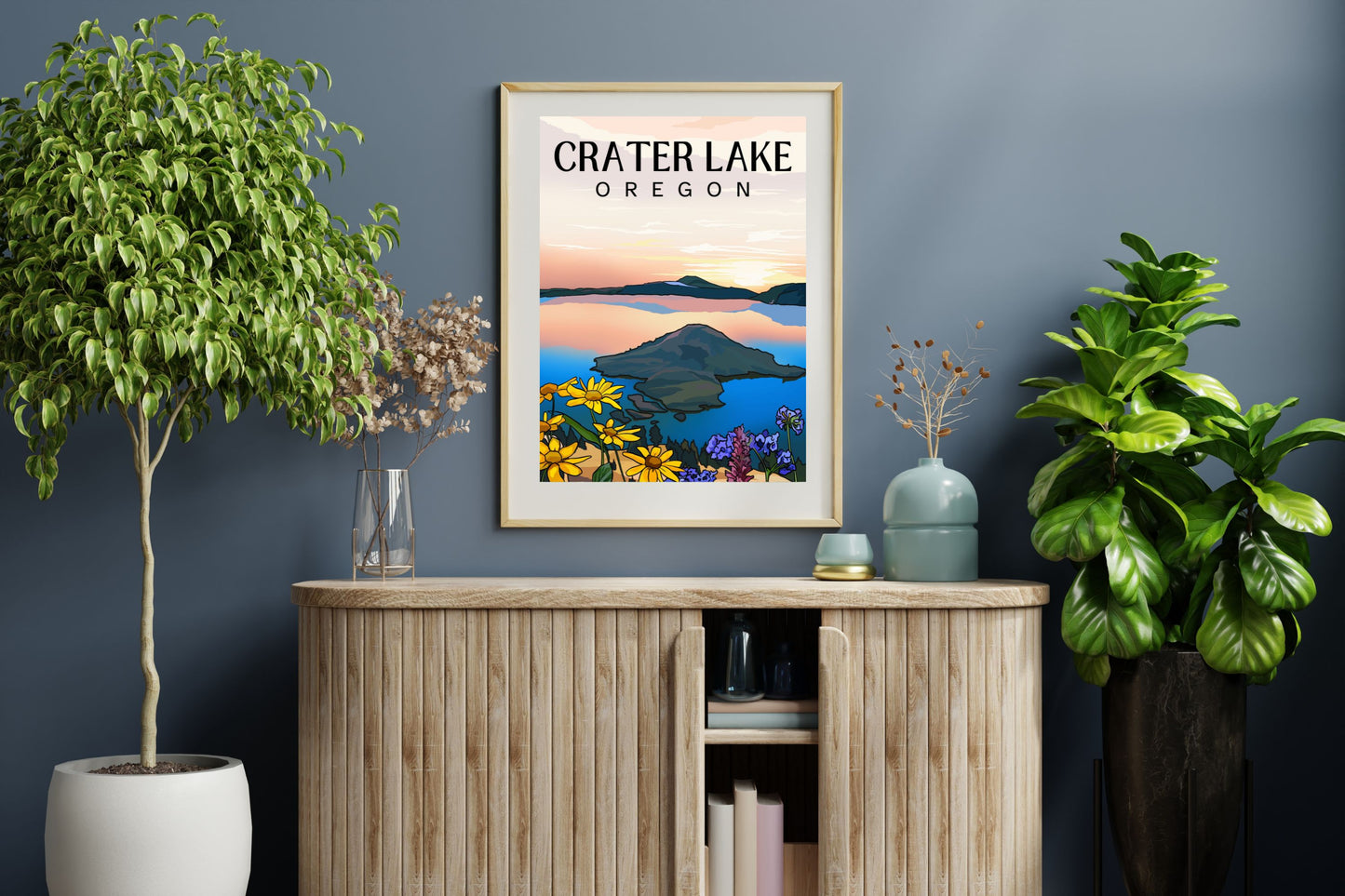 Crater Lake National Park Poster Art | Oregon