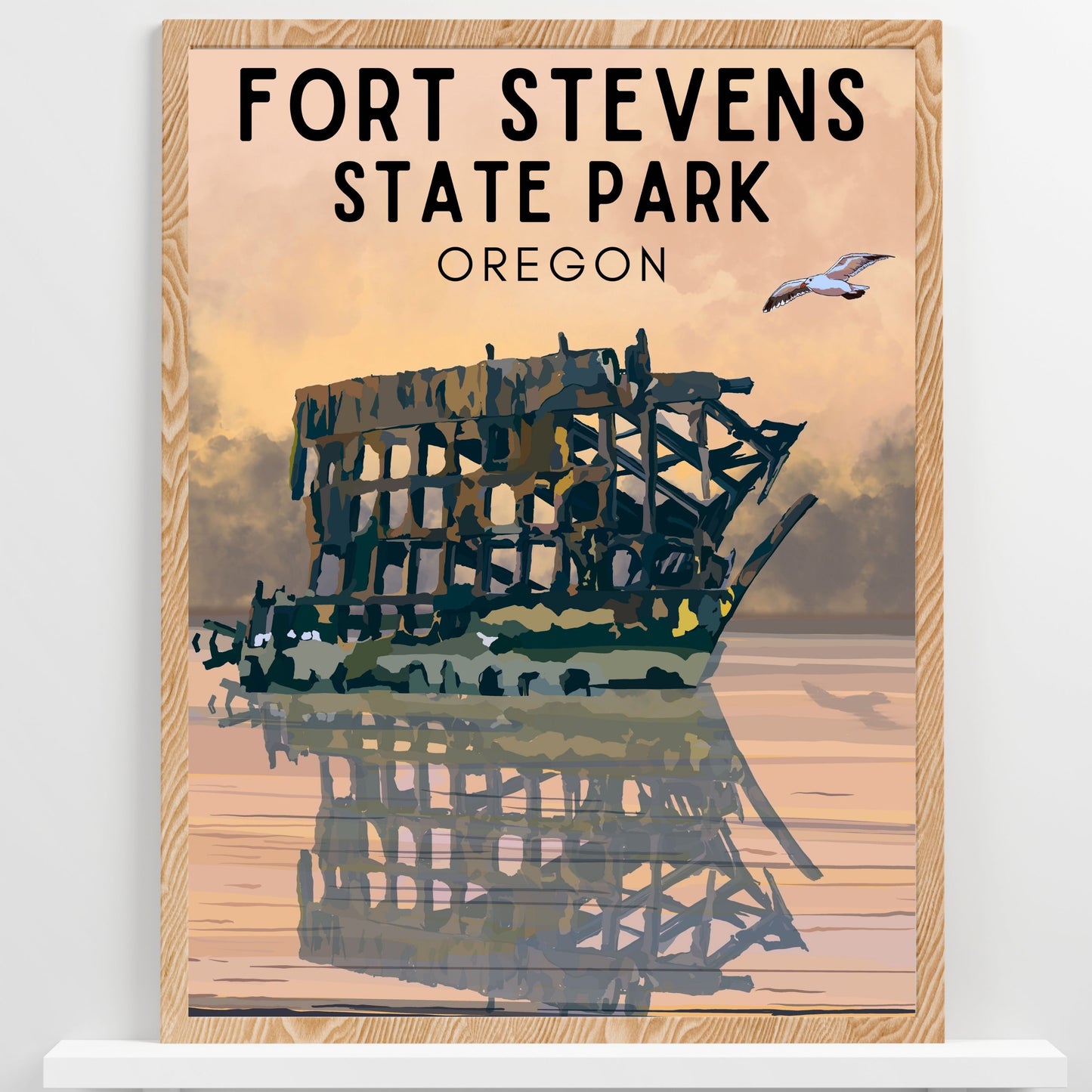 Fort Stevens State Park Poster | Travel Poster Art Print - Wild Life Design Co.