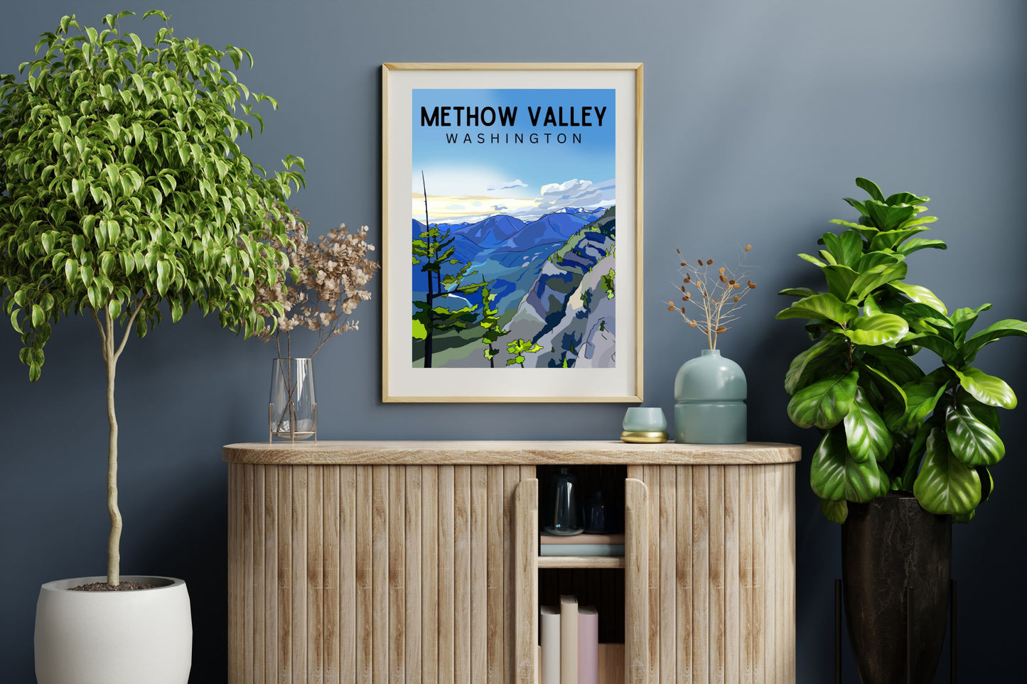 Methow Valley, Washington | Travel Poster Art Print - Wild Life Design Co.