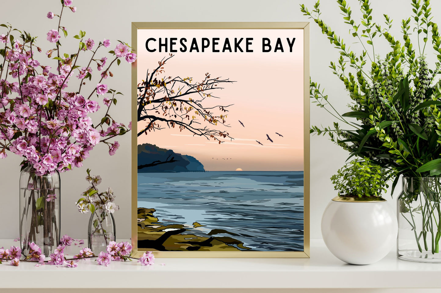 Chesapeake Bay | Travel Poster Art Print - Wild Life Design Co.