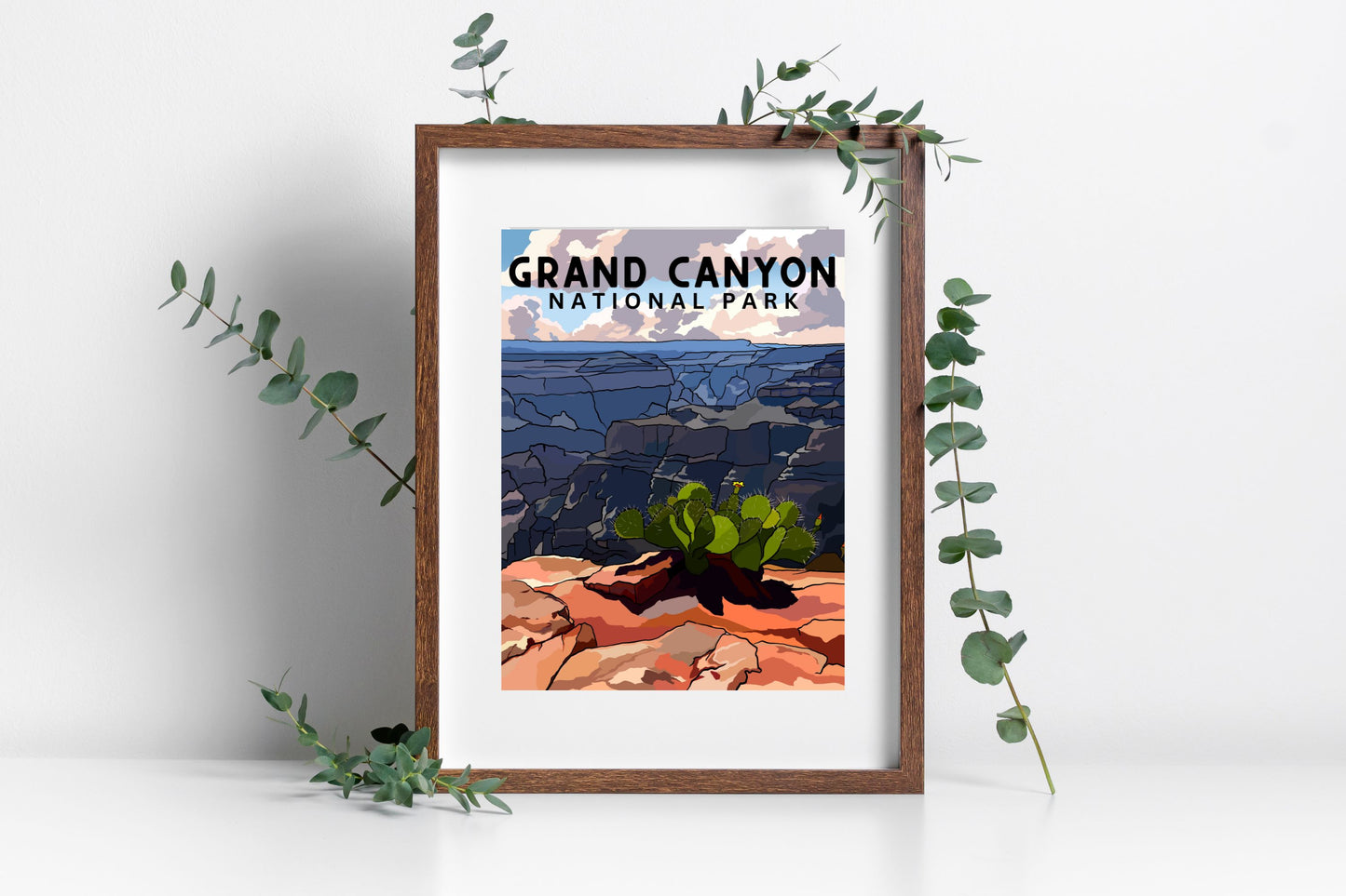 Grand Canyon National Park | Travel Poster Art Print - Wild Life Design Co.