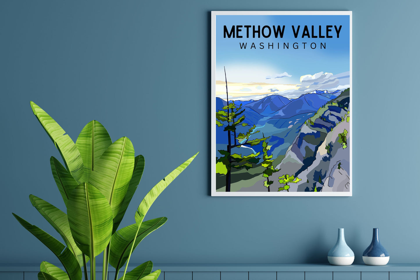Methow Valley, Washington | Travel Poster Art Print - Wild Life Design Co.