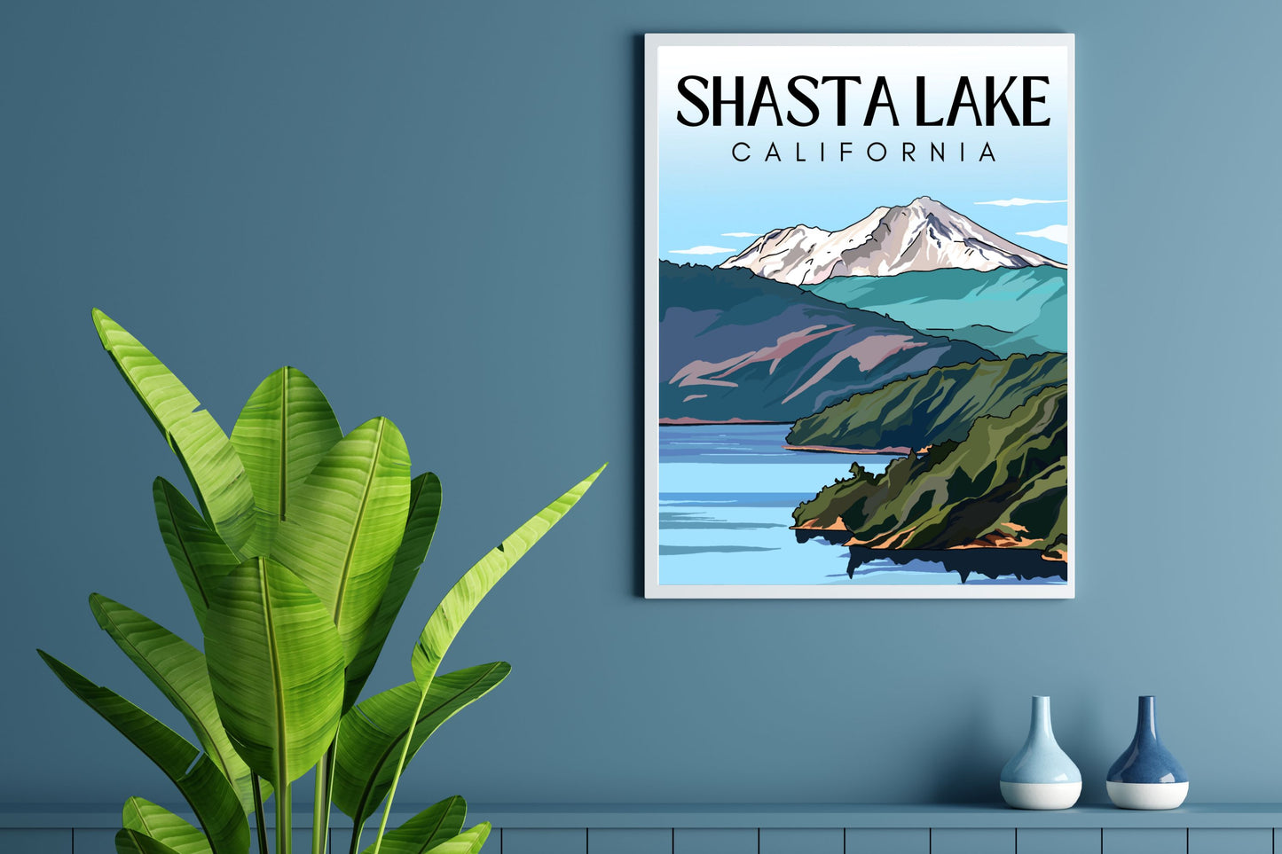 Shasta Lake Poster Art | California