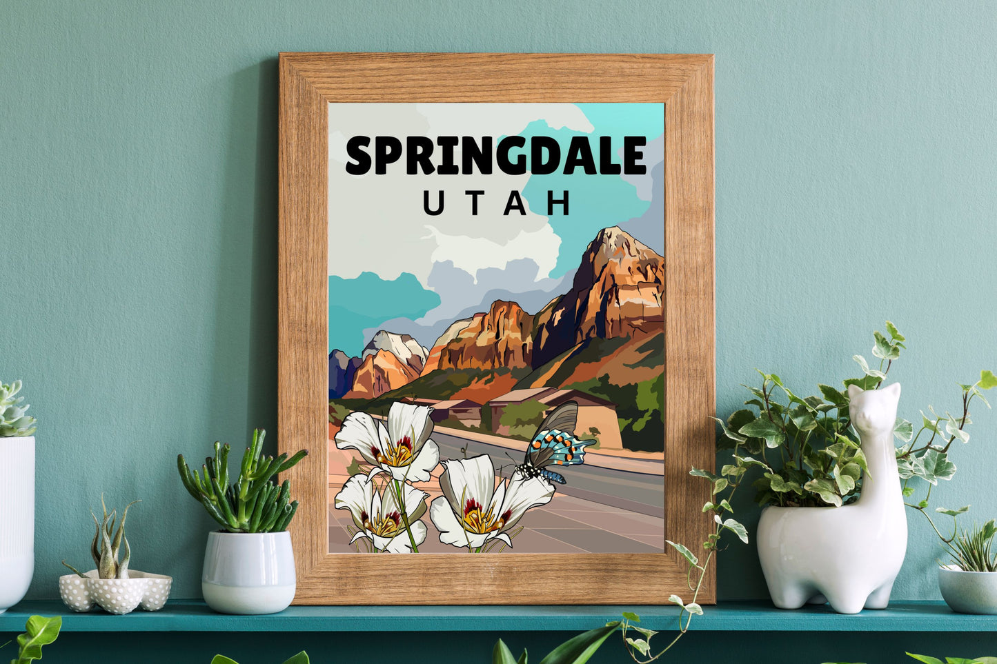 Springdale, Utah | Travel Poster Art Print - Wild Life Design Co.