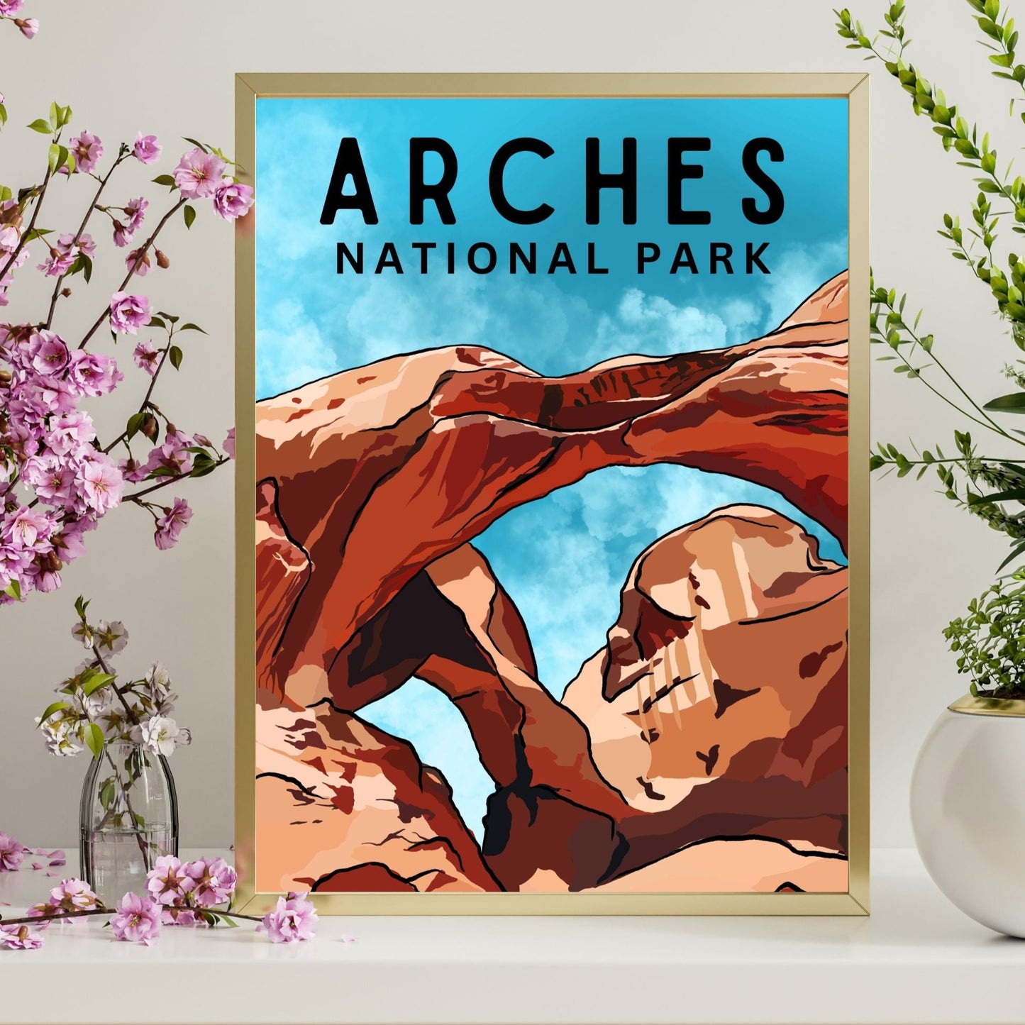 Arches National Park | Travel Poster Art Print - Wild Life Design Co.