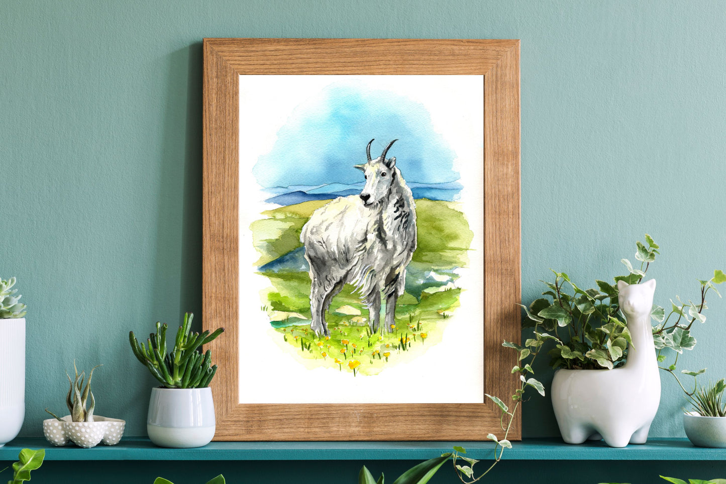 Mountain Goat | Archival Watercolor Art Print - Emma H. Baldwin