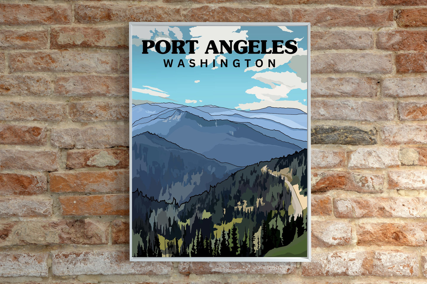 Port Angeles, Washington | Travel Poster Art Print - Wild Life Design Co.