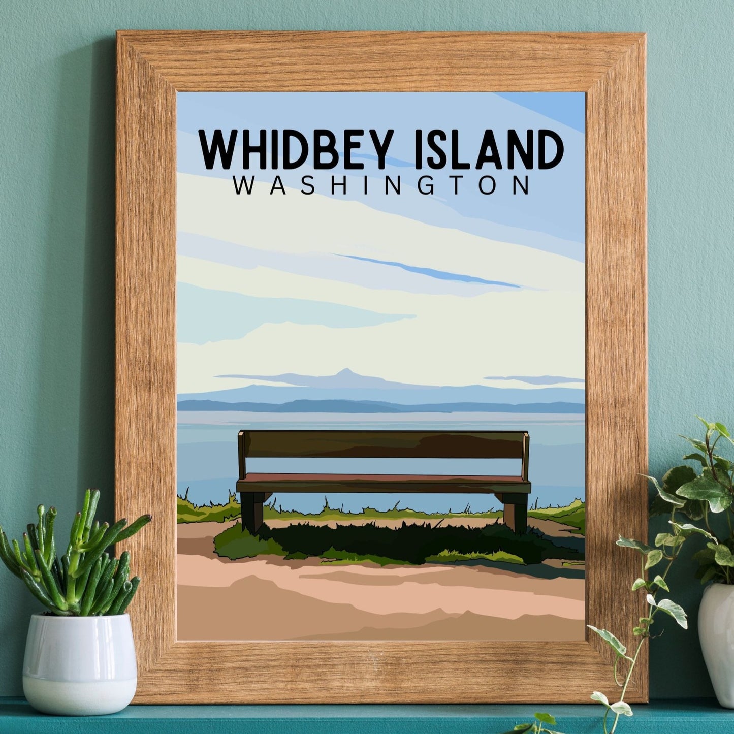 Whidbey Island, Washington | Travel Poster Art Print - Wild Life Design Co.