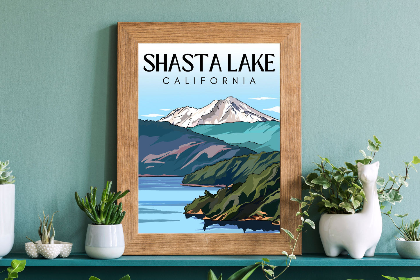 Shasta Lake Poster Art | California