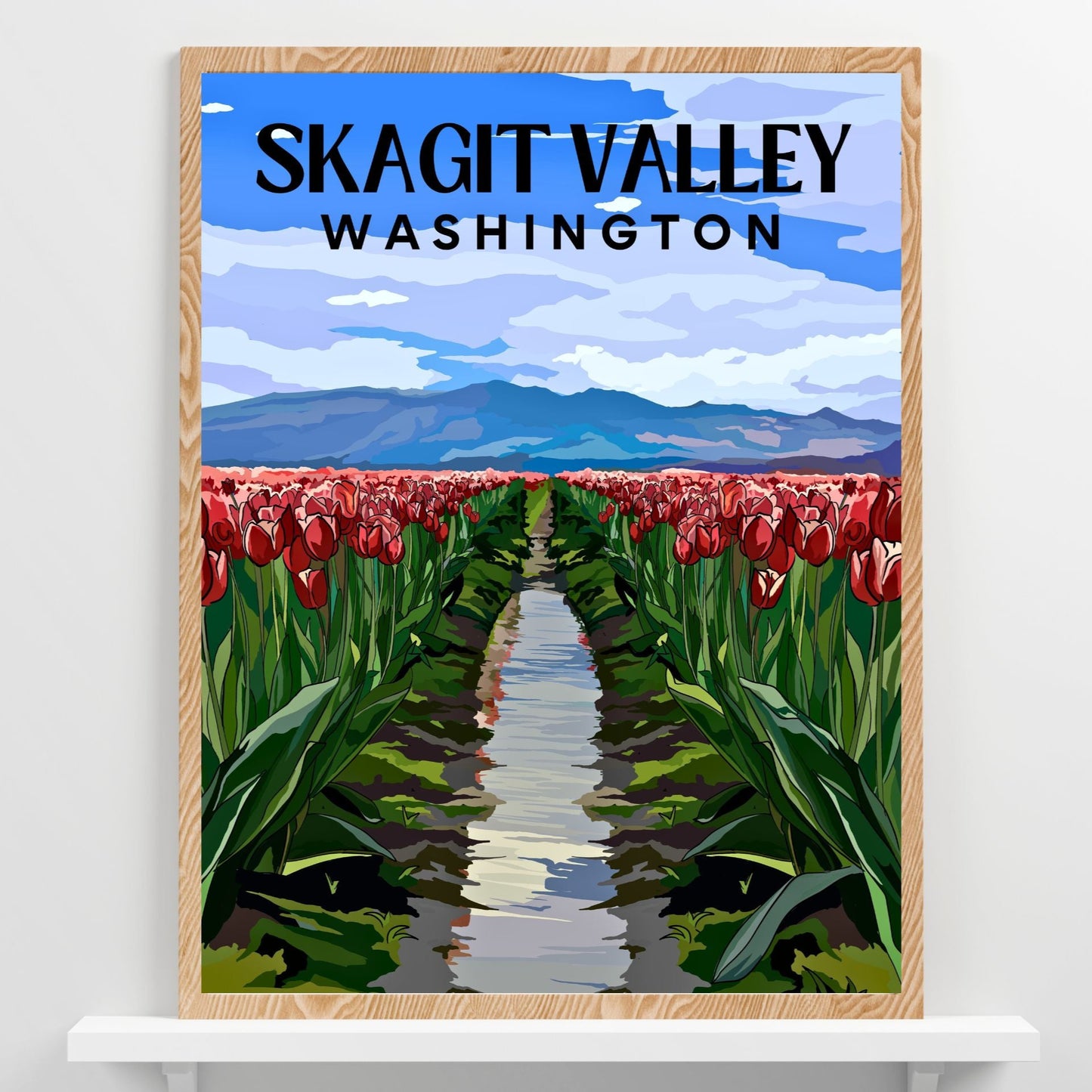Skagit Valley, Washington | Travel Poster Art Print - Wild Life Design Co.