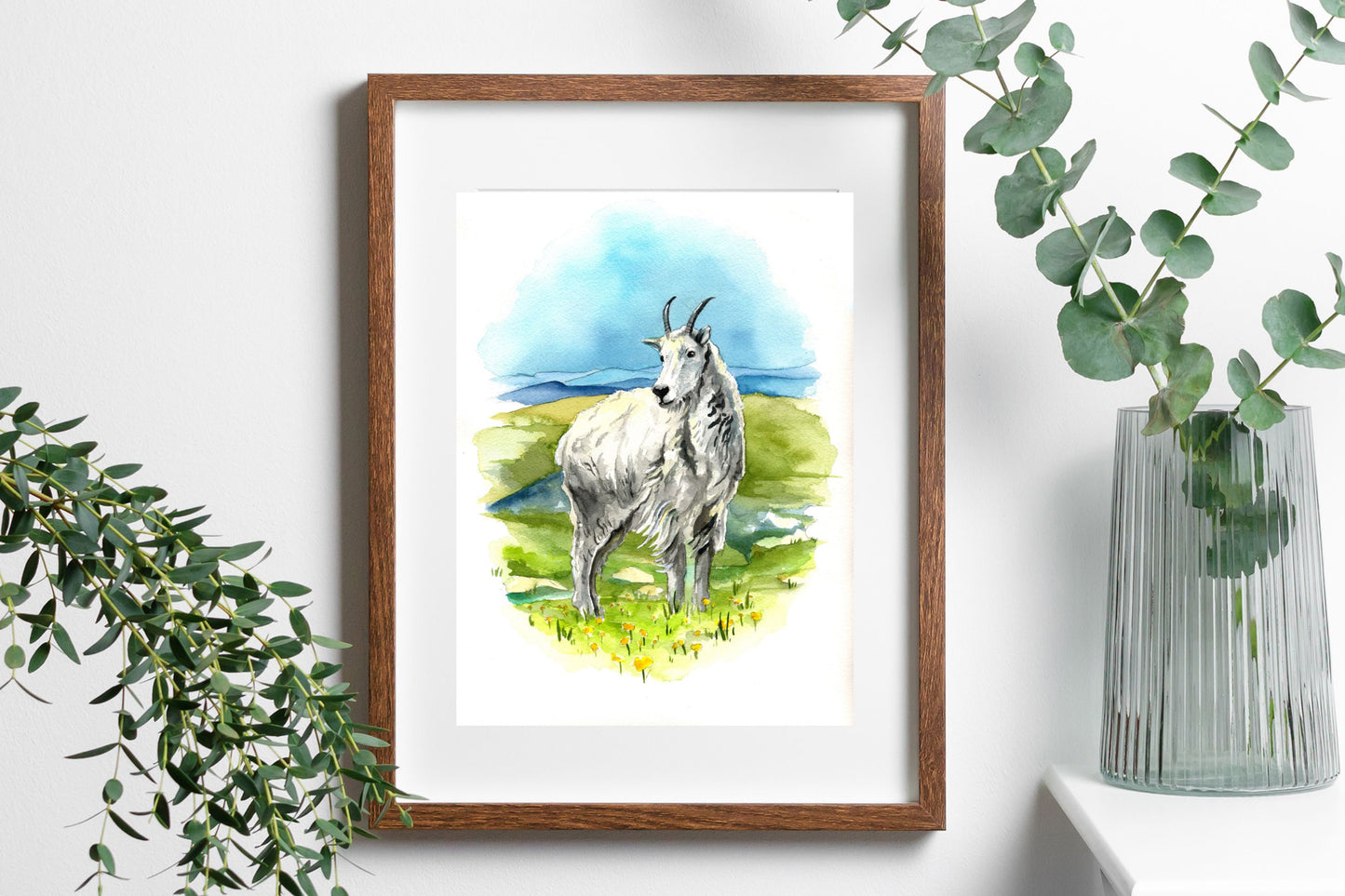 Mountain Goat | Archival Watercolor Art Print - Emma H. Baldwin
