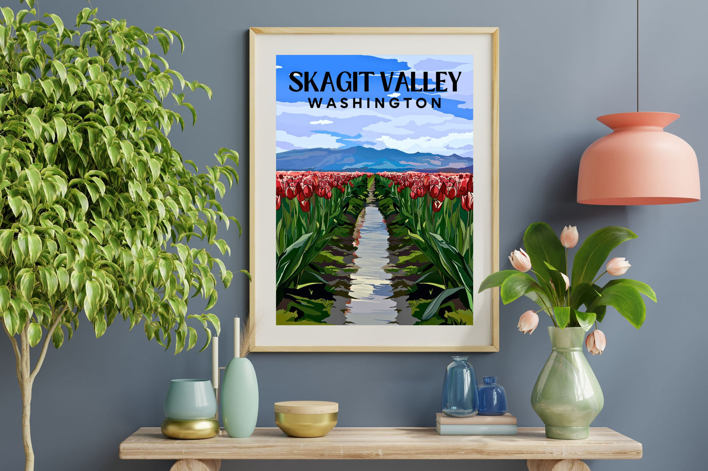 Skagit Valley, Washington | Travel Poster Art Print - Wild Life Design Co.