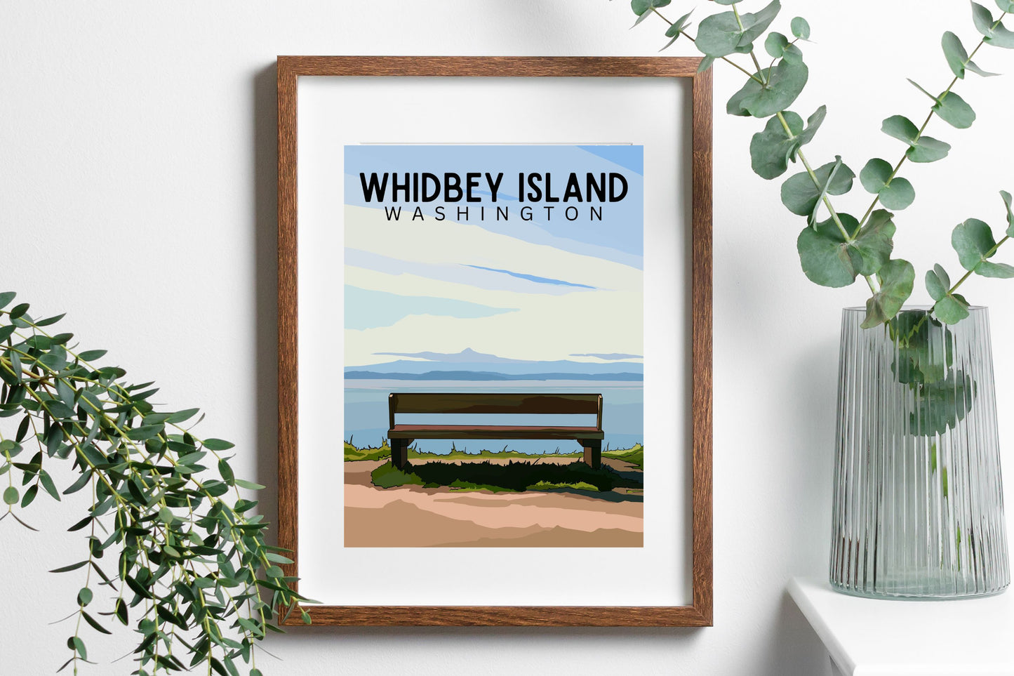 Whidbey Island, Washington | Travel Poster Art Print - Wild Life Design Co.
