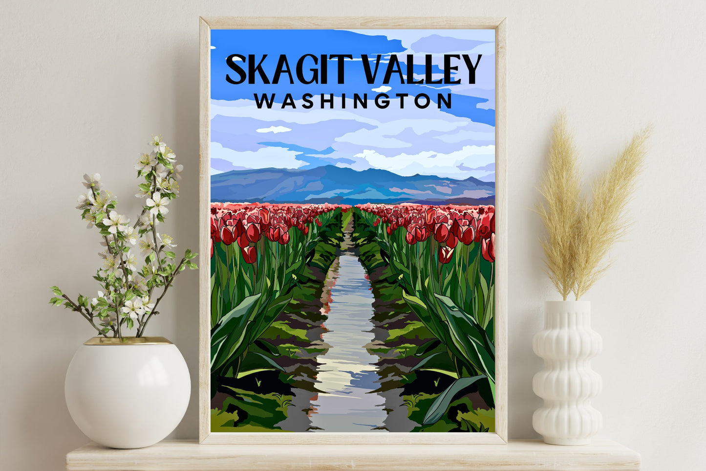 Skagit Valley, Washington | Travel Poster Art Print - Wild Life Design Co.