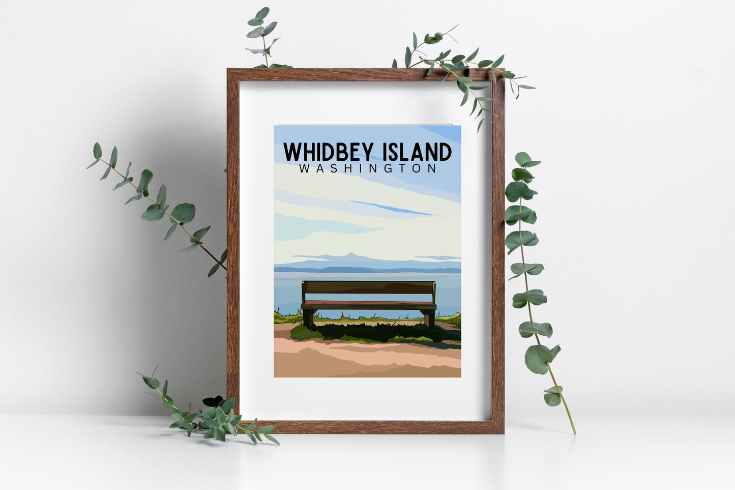 Whidbey Island, Washington | Travel Poster Art Print - Wild Life Design Co.