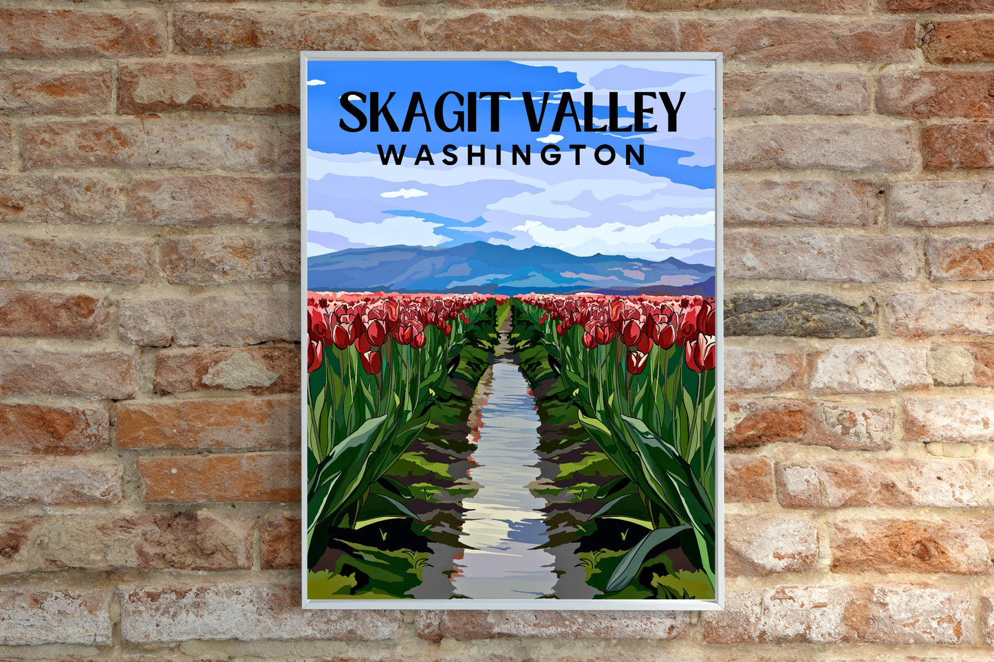 Skagit Valley, Washington | Travel Poster Art Print - Wild Life Design Co.