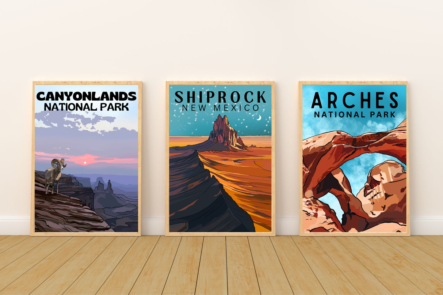 Shiprock, New Mexico | Travel Poster Art Print - Wild Life Design Co.