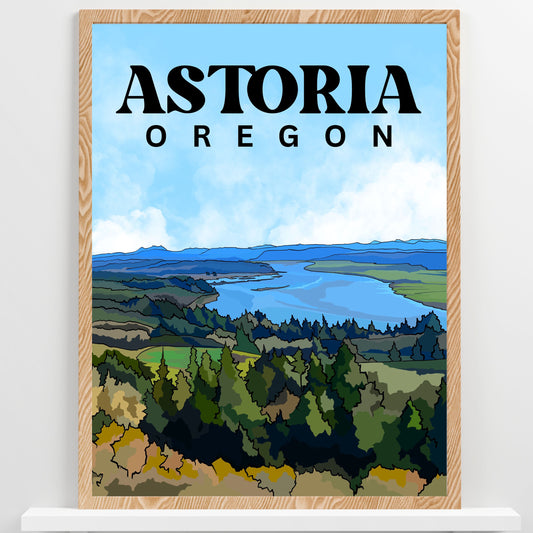 Astoria, Oregon | Travel Poster Art Print - Wild Life Design Co.