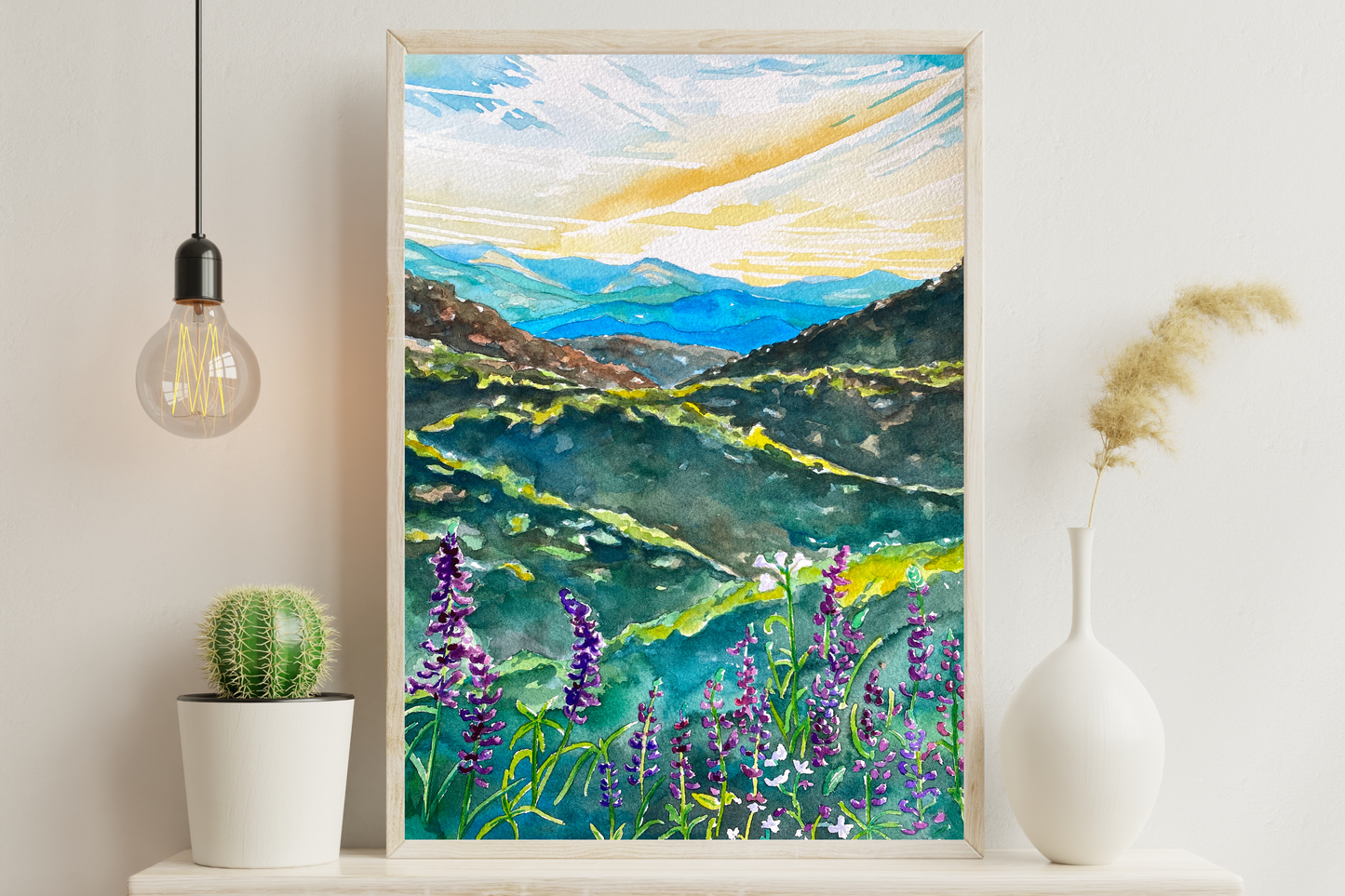 Blue Ridge Mountains | Archival Watercolor Art Print - Emma H. Baldwin