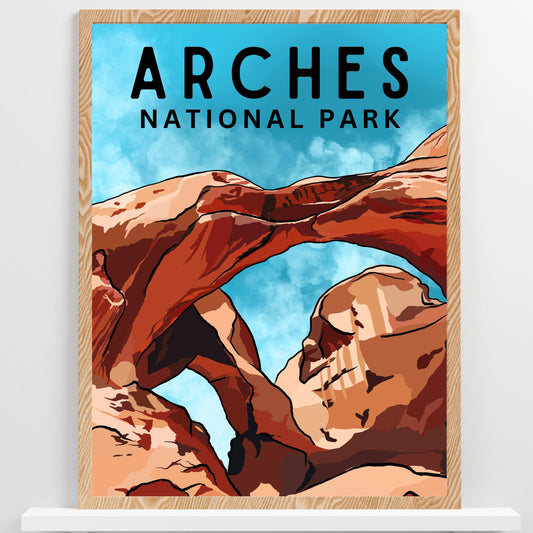 Arches National Park | Travel Poster Art Print - Wild Life Design Co.