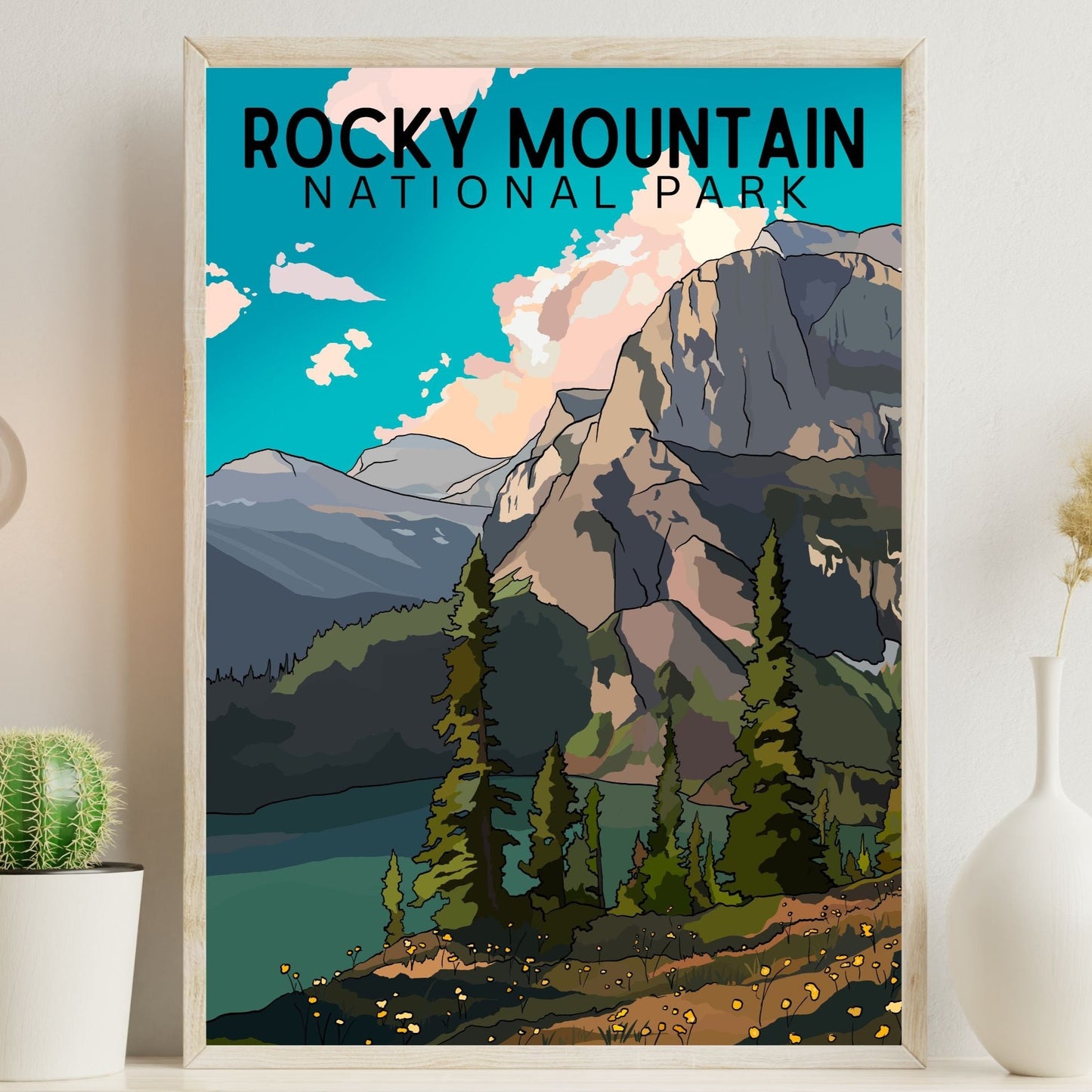 Rocky Mountain National Park | Travel Poster Art Print - Wild Life Design Co.