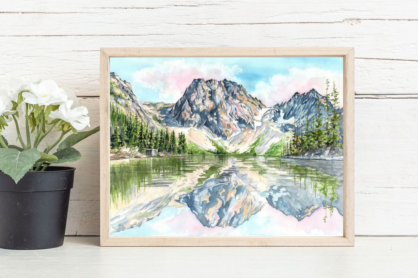 Colchuck Lake II | Archival Watercolor Art Print - Emma H. Baldwin