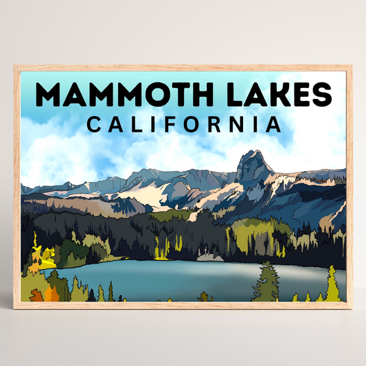 Mammoth Lakes, California | Travel Poster Art Print - Wild Life Design Co.