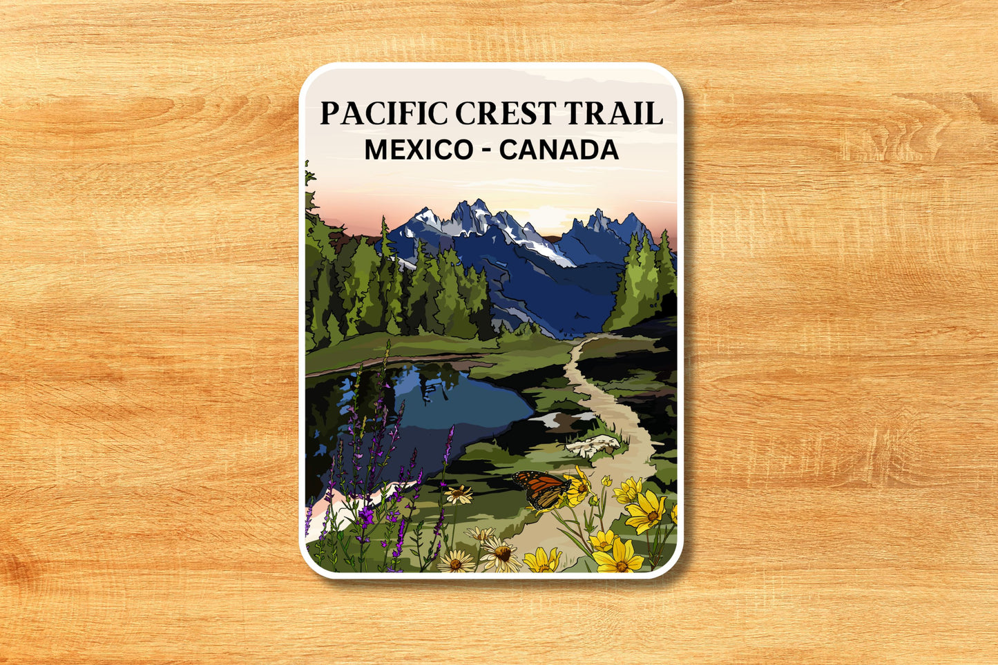 Pacific Crest Trail Sticker | Vinyl Decal Waterproof