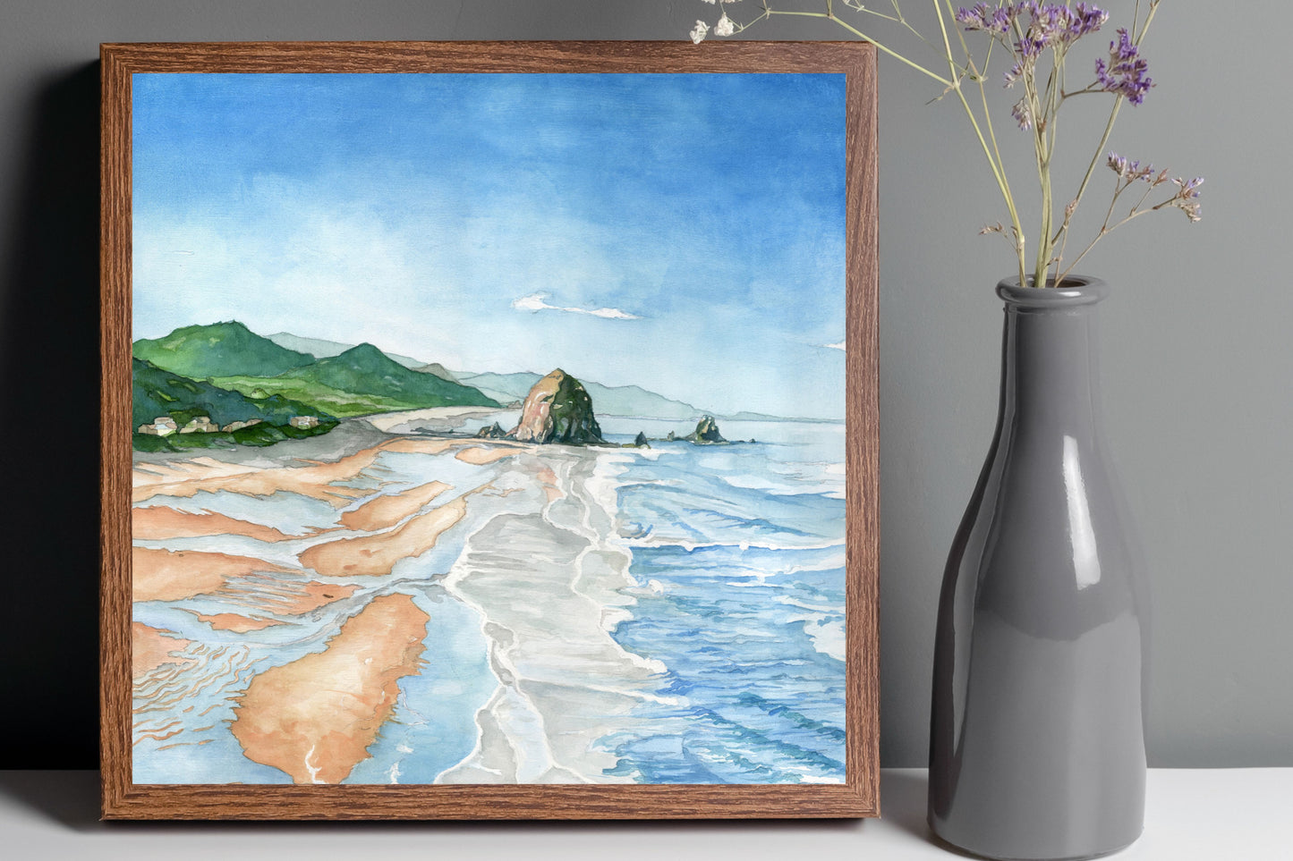 Cannon Beach | Archival Watercolor Art Print - Emma H. Baldwin