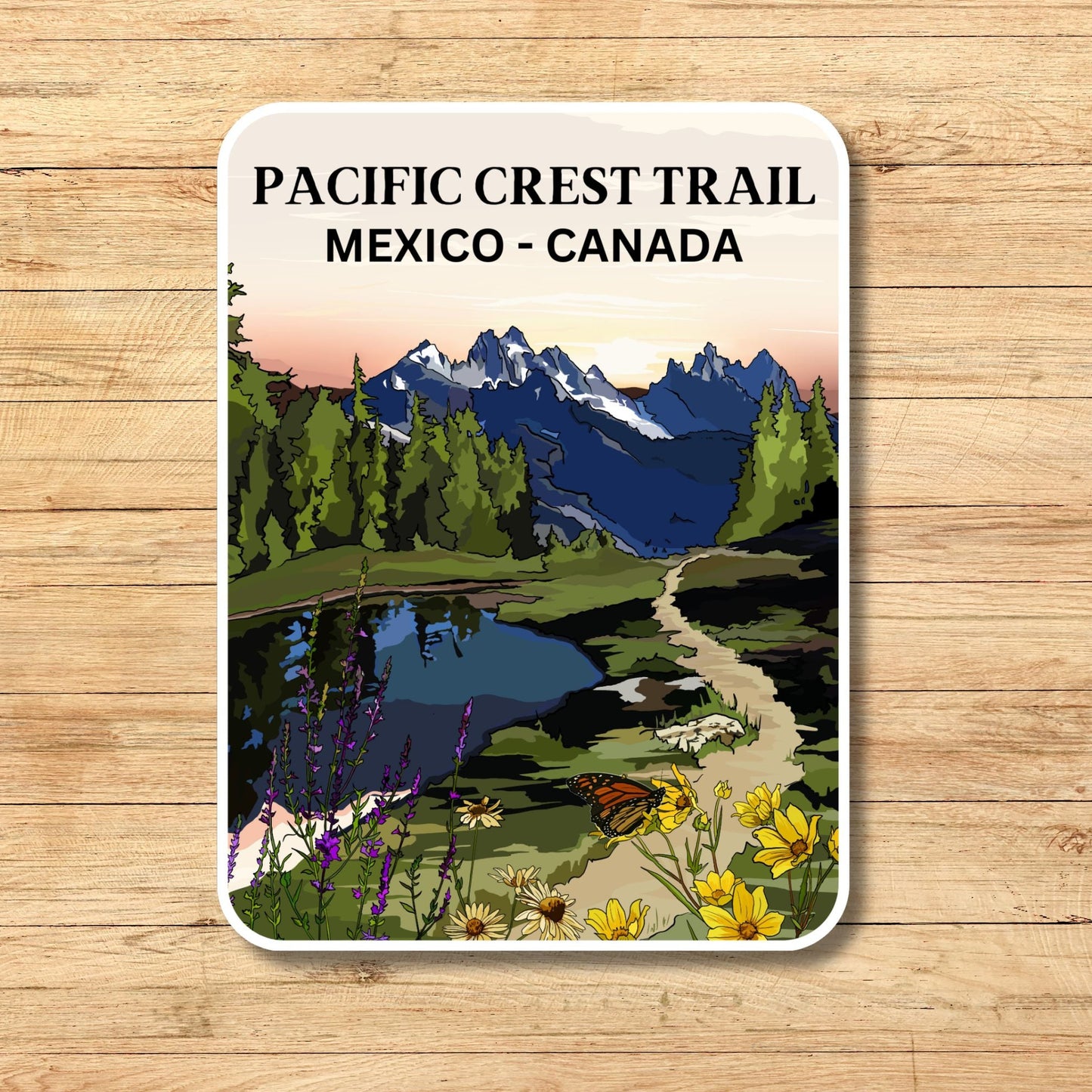 Pacific Crest Trail Sticker | Vinyl Decal Waterproof