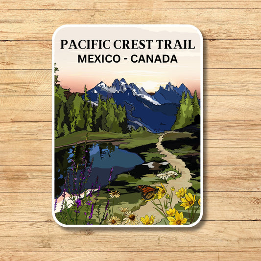 Pacific Crest Trail Sticker | Vinyl Decal Waterproof