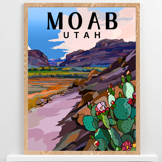 Moab, Utah | Travel Poster Art Print - Wild Life Design Co.