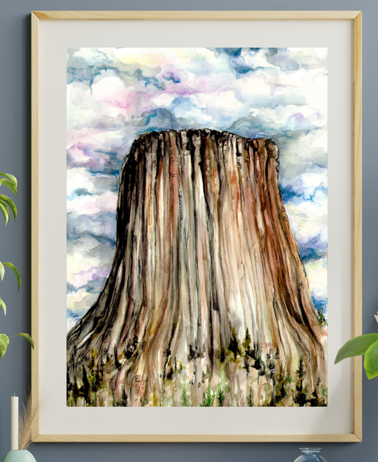 Devil's Tower National Monument | Watercolor Print