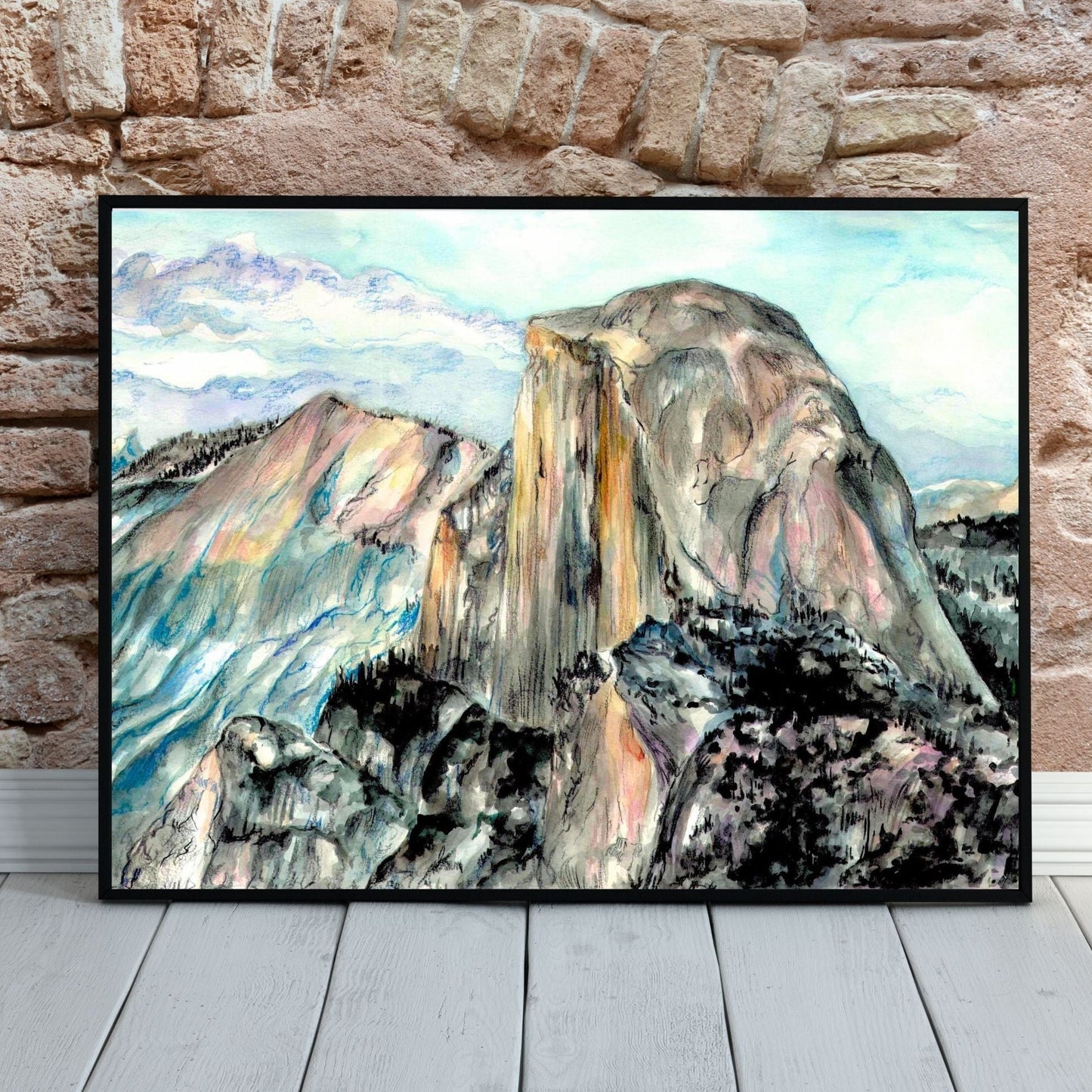 Half Dome, Yosemite National Park | Watercolor Print