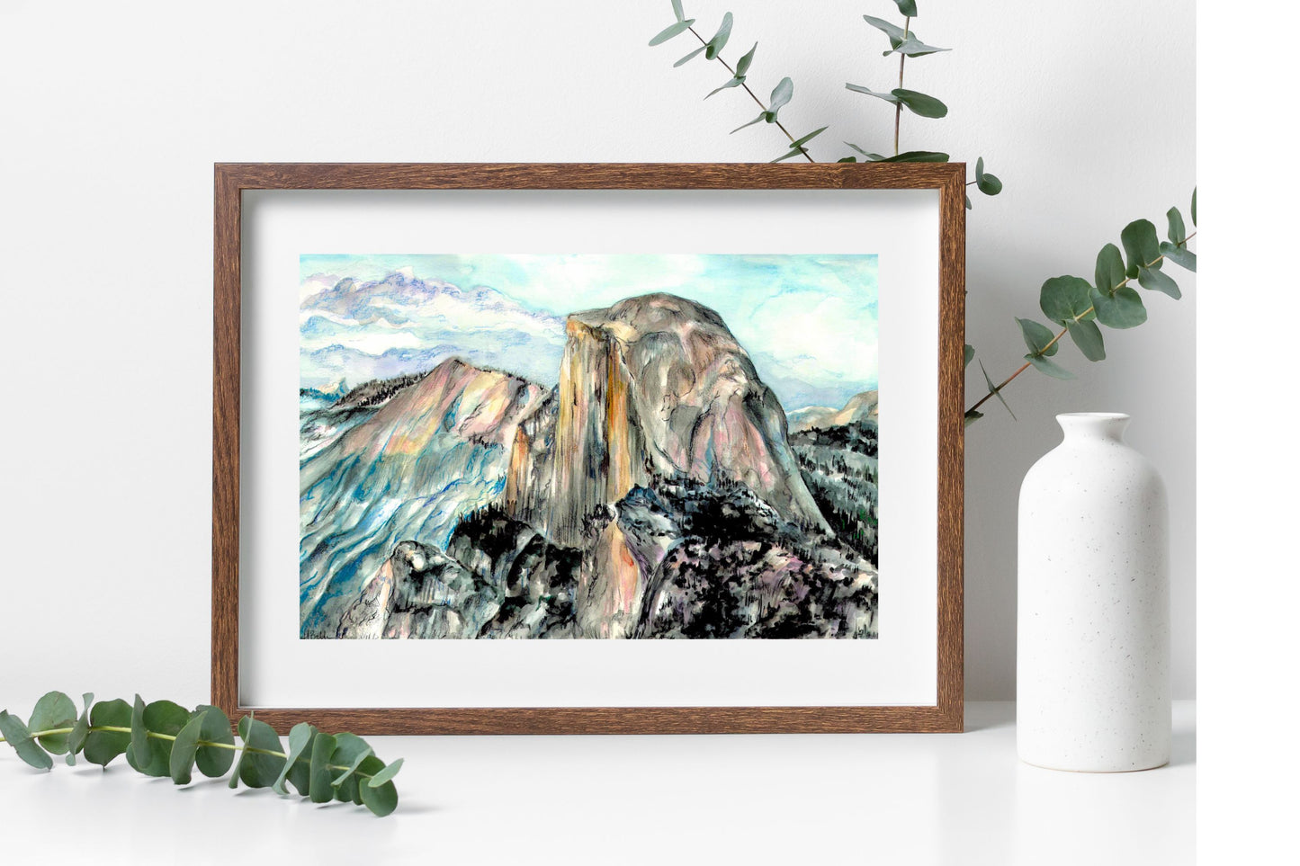 Half Dome, Yosemite National Park | Watercolor Print