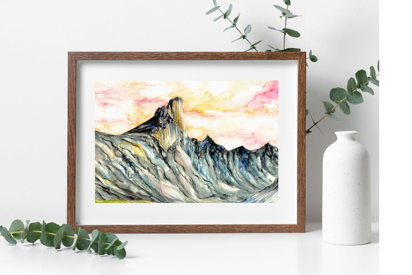 Mount Thor, Baffin Island, Canada | Watercolor Print